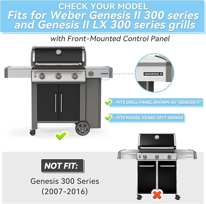 17" Flavorizer Bars for Weber Genesis II Grill Parts GS4 Genesis II/II LX 300 Series Genesis II E-310 E-315 E-335 LX E-340 Replacements for 66795 Porcelain Enameled Steel Flavor Bars, 5 Pack