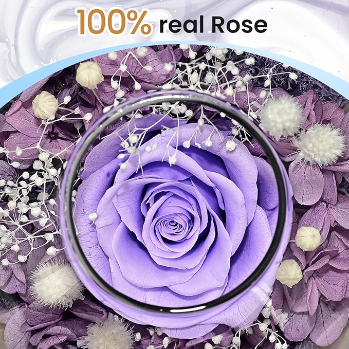 Mothers Day Gifts for Mom, Eternal Preserved Real Rose,Preserved Rose in Glass Dome Gifts, Romantic Mother's Day Valentine Christmas Birthday Gift for Women Mom Girlfriend Wife Home Decor