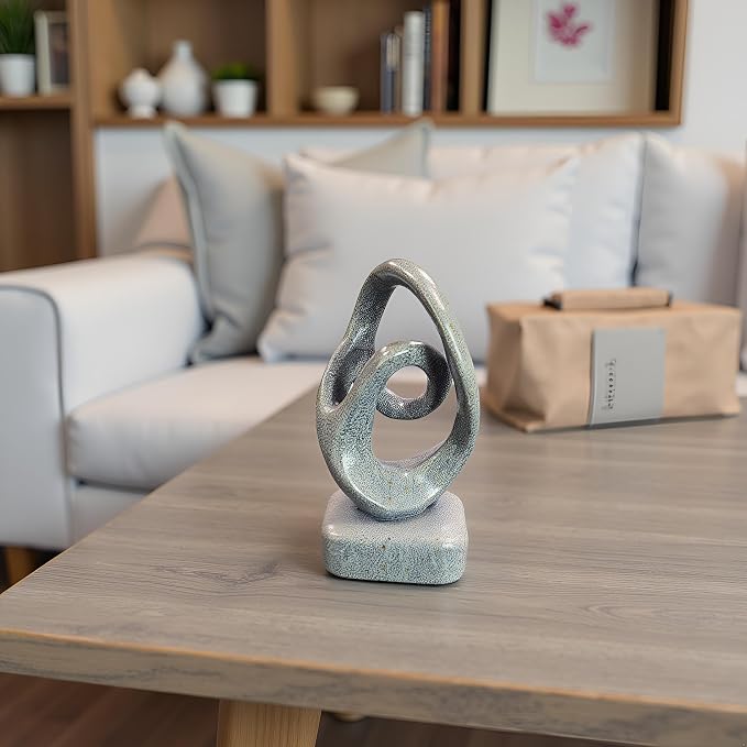 Abstract Modern Ribbon Decorative Sculpture, Knot Sculptures,Home Decor,Coffee Table Statues,Dining Living Room Desk Decor,Shelf Decoration (Marble Color-B)