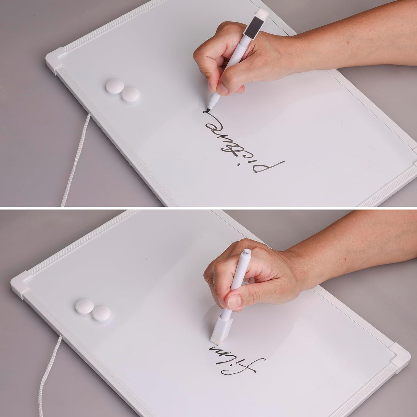 Skiennix Double-Sided Dry Erase Board - 16" x 12" Wall-Mounted Whiteboard for Home, School, Office