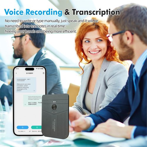 AI Language Translator Device - Portable Two-Way Real-Time Translation | Supports 138+ Languages