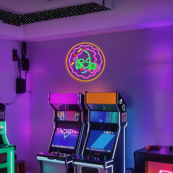 Tacos Alien Neon Sign for Man Room Decor Mexican Tacos Led Light Sign for Wall Decor Green Alien Neon Signs for Party Bar Club Restaurant Man Cave