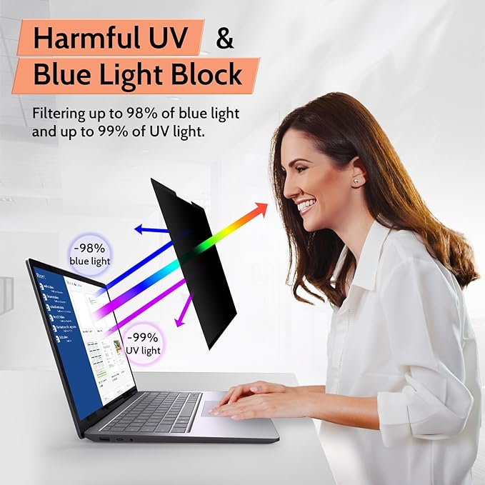 Mamol Magnetic Privacy Screen for 13.8 Inch Surface Laptop 7, Removable Anti Spy Glare Blue Light Filter, Microsoft Surface Laptop Privacy Screen Protector 13.8 in