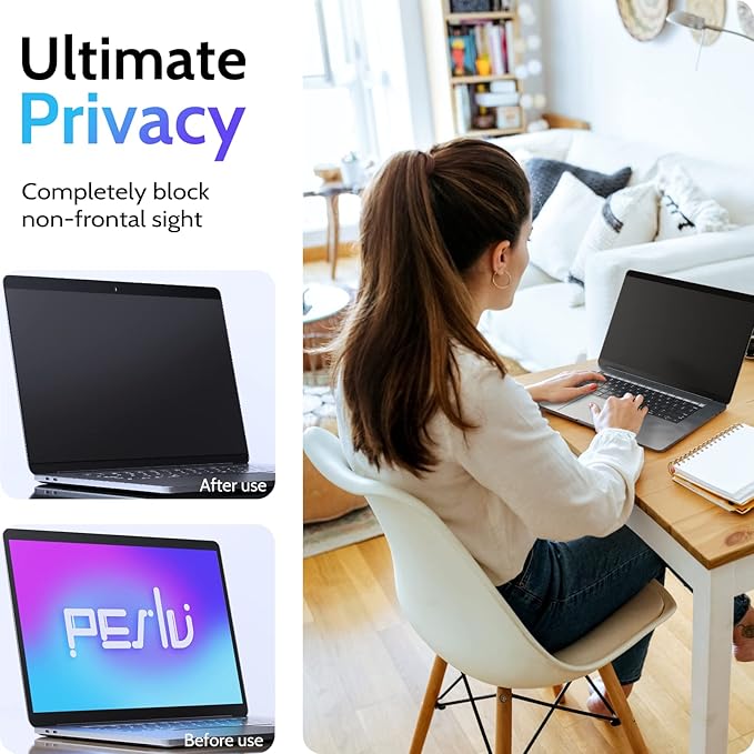 Peslv Magnetic Privacy Screen for MacBook Pro 16 Inch (2019-2020) - A2141, 16inch Removable Matte Blue Light Glare Filter Protector Shield for Mac Pro 16in Laptop Computer