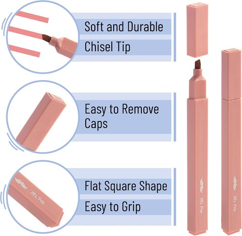 Mr. Pen Aesthetic Highlighters - 10 Colorful Chisel Tip Pens for Bible Pages | No Bleed Design