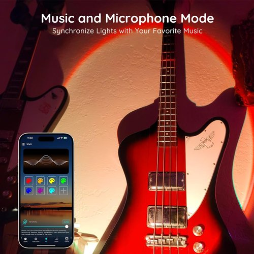 Neroupe Sunset Lamp Projector - APP Controlled Multicolor LED Lights | 360° Rotation for Mood Lighting