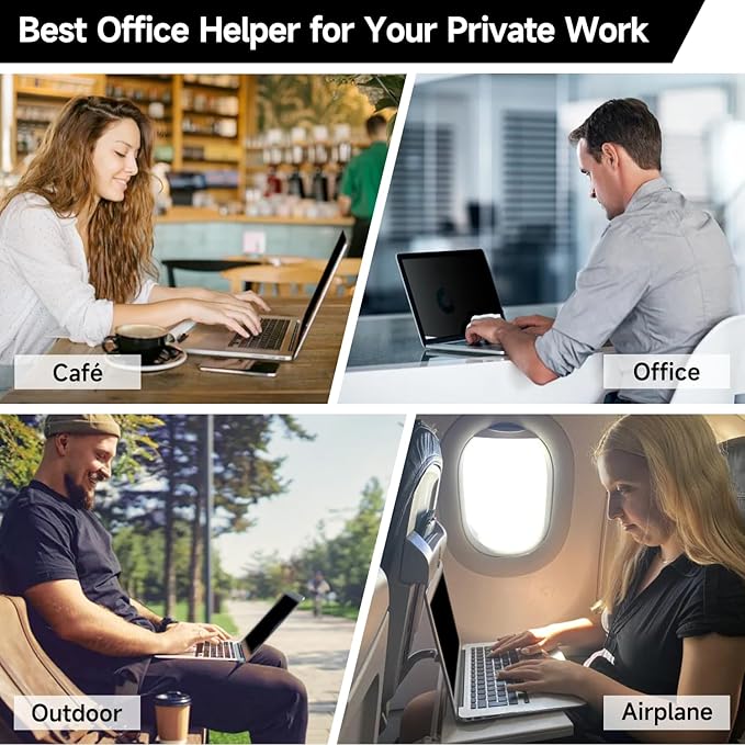 ANTOGOO V 13.3 Inch 1920x1080P (16:9) Laptop Privacy Screen Filter, Anti Blue Light Glare & Anti Scratch Computer Privacy Shield, Not for 13" with 16:10 Aspect Ratio Laptop