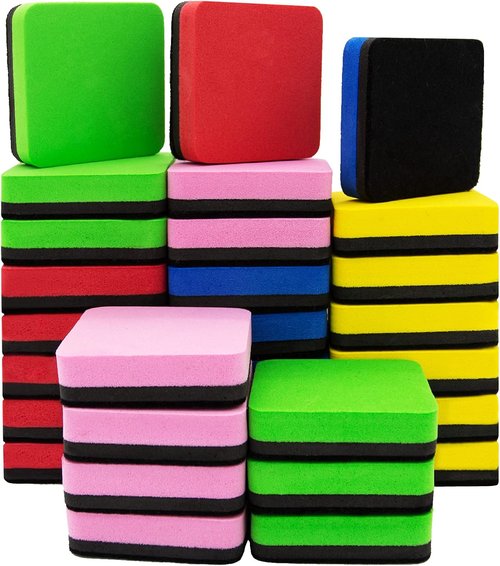 OWLKELA Magnetic Whiteboard Eraser - 30 Pack for Kids & Adults | Perfect for Cleaning Dry Erase Boards