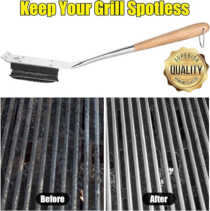 XUDAKAIXIN BBQ Replaceable Scraper Cleaning Head, Durable for Cast Iron or Stainless-Steel Grates, Barbecue Cleaner (Only Replaceable Cleaning Head No Grill Brush)