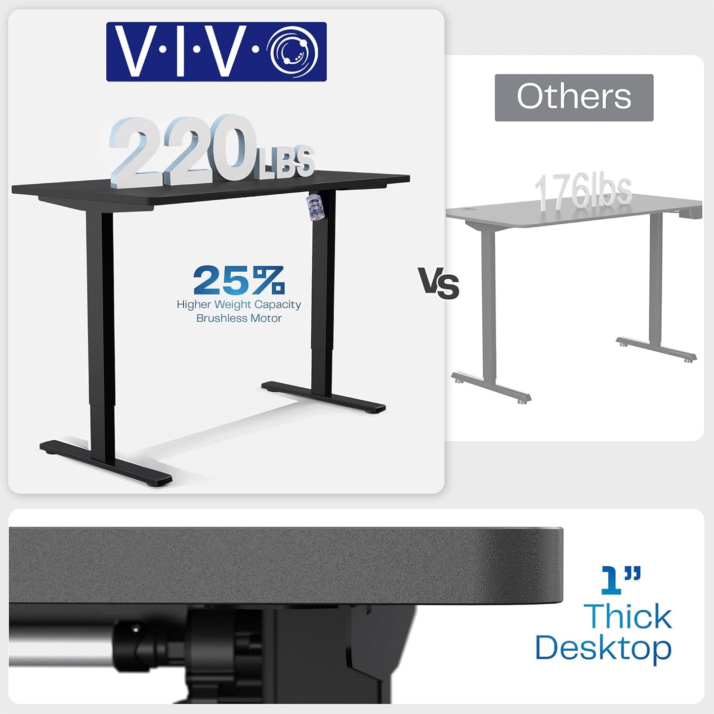 VIVO Electric Standing Desk - 71 x 36 Inch with RGB Mouse Pad & Memory Height Adjustment - Black