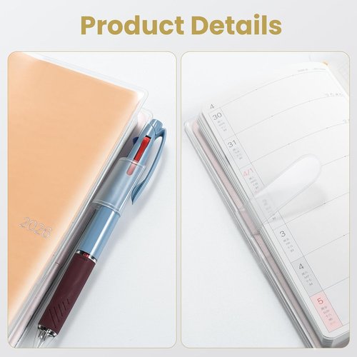Hobonichi - Clear Cover for Weeks Planner | Protective Plastic Sleeve - 8.0x7.7 Inches, Compatible with April Start & Mega Planners (1-Pack)