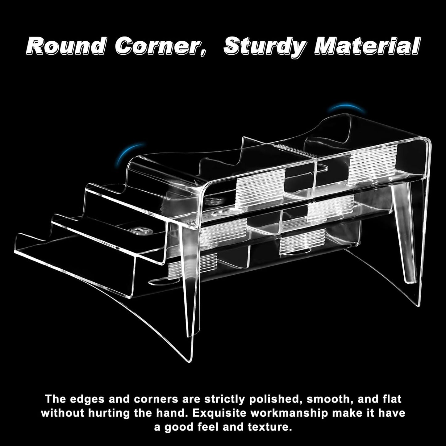 Xydstay Acrylic Brochure Holder - 3-Tier Clear Display Stand for 8.5x11 Inches | Slant Back Design