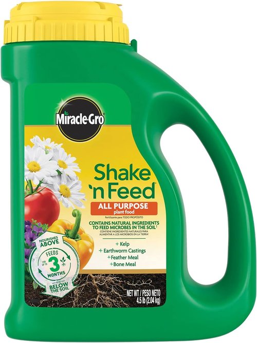 Miracle-Gro Shake 'N Feed All Purpose Plant Food - 4.5 lbs for Indoor & Outdoor Plants | Feeds for 3 Months