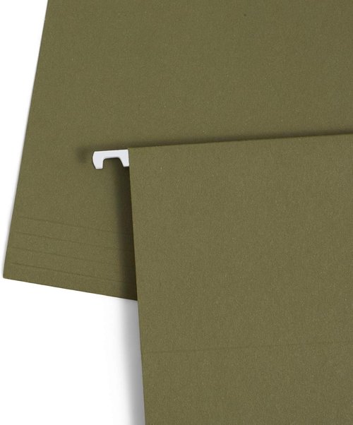 Blue Summit Supplies Hanging File Folders - Reinforced Letter Size, Green | 25 Pack for Organized Filing
