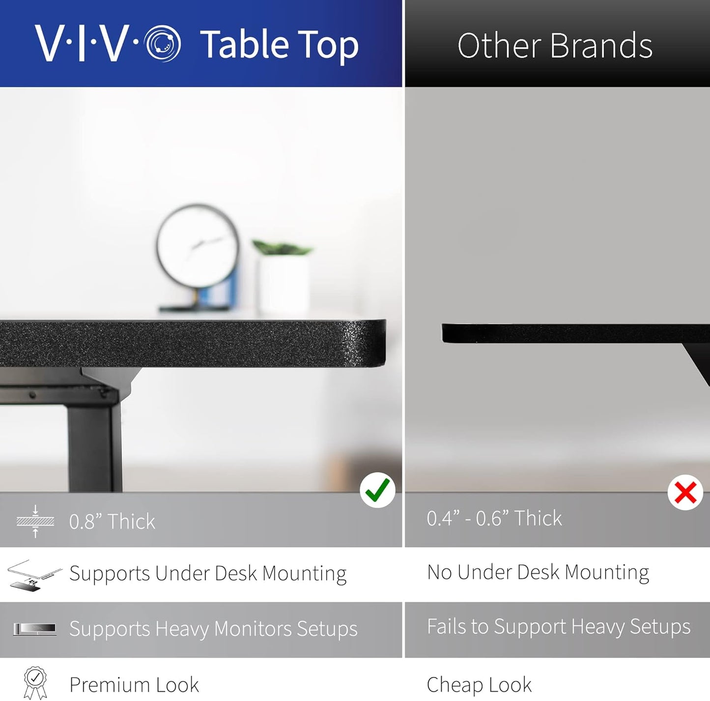 VIVO L-Shaped Corner Standing Desk - 63 x 47 Inch Electric Height Adjustable Workstation | Light Wood & Black Frame