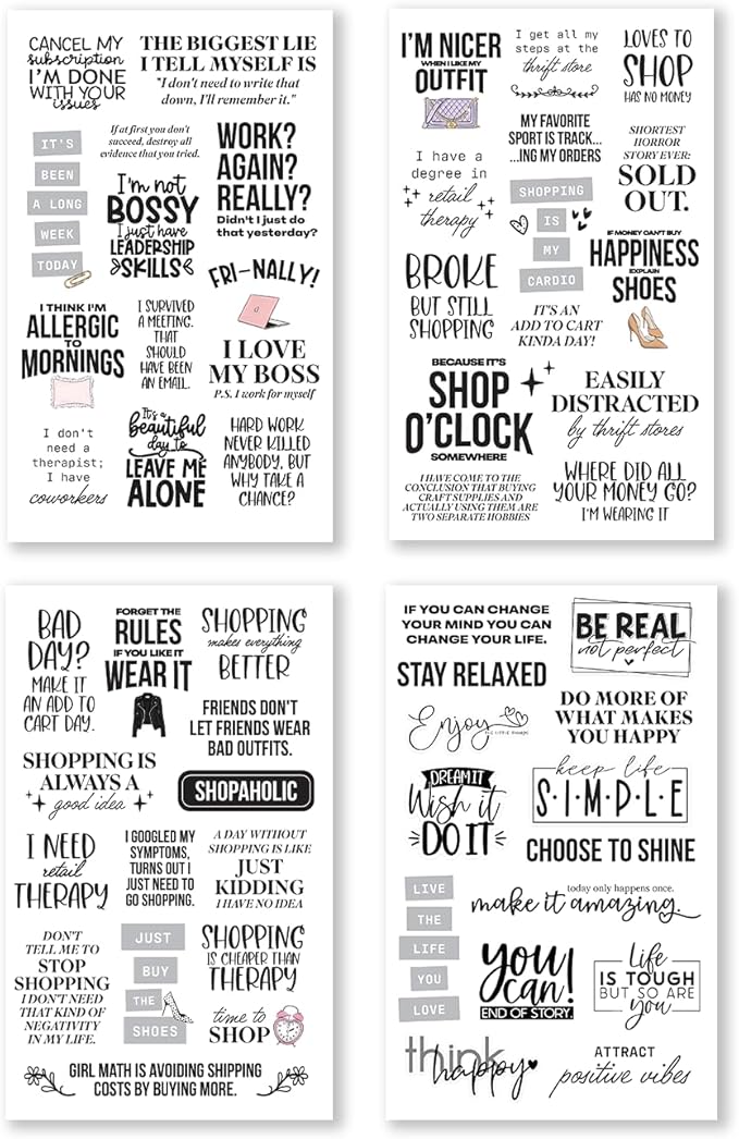There is a Quote for That – Funny, Witty & Inspirational Planner Sticker Book for Adults – Bold Typography Stickers for Journals, Scrapbooks, and Bullet Planning