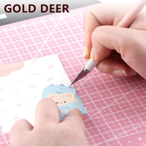 Exacto Knife | Precision Crafting Hobby Knife Kit with A4 Cutting Mat, Steel Ruler & 30 Blades