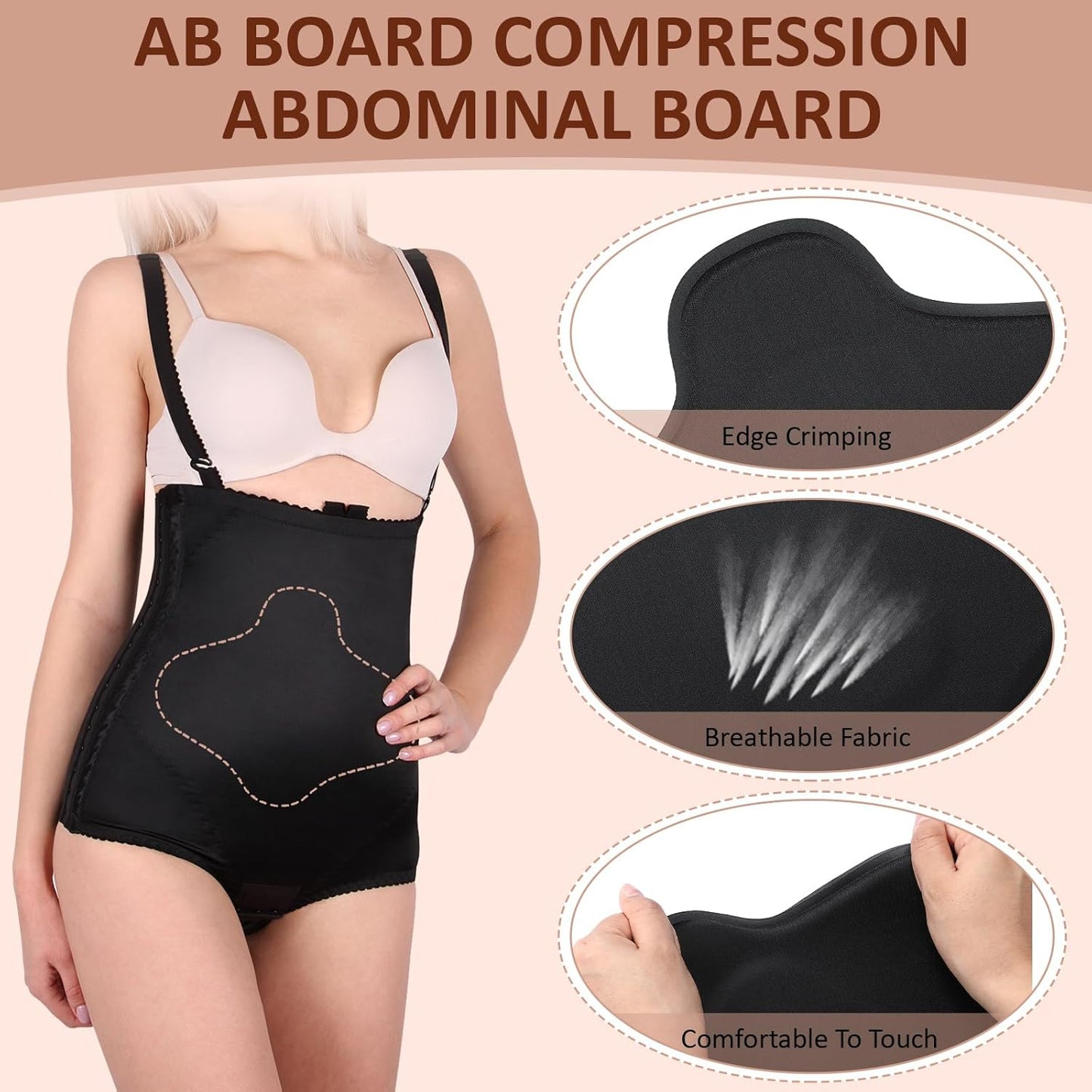 TrelaCo Lipo Foam Board Set - 6 Pcs BBL Lumbar Molder & Compression Ab Board | Black & White