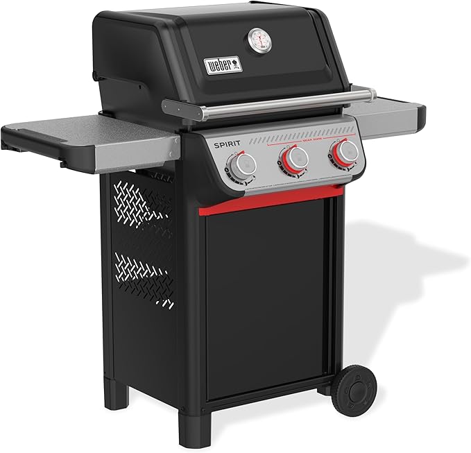Weber Spirit E-325 Liquid Propane Gas Grill for Outdoor Cooking and BBQ, 3 Boost Burners, Black