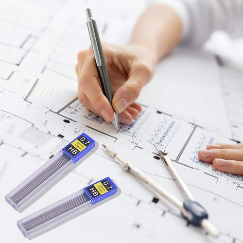 Morepack 240 Pieces HB 0.7 mm Mechanical Pencil Lead Refills - Break Resistant with Plastic Box