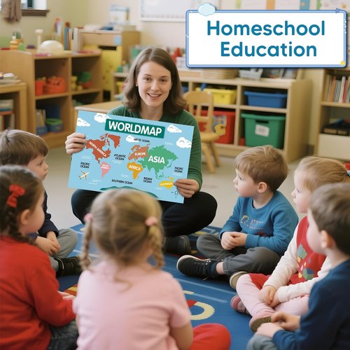 KIDS KING Boho Educational Posters - Laminated Learning Charts for Preschoolers | Perfect for Homeschool & Classroom Decor