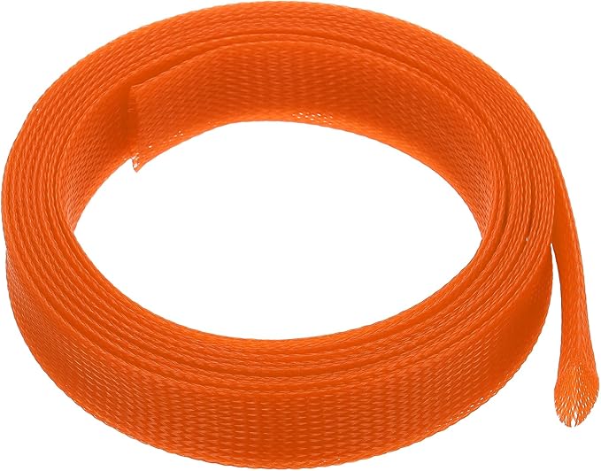 uxcell Expandable Sleeving,1 9/16-inch 10ft Cable Sleeve, Orange