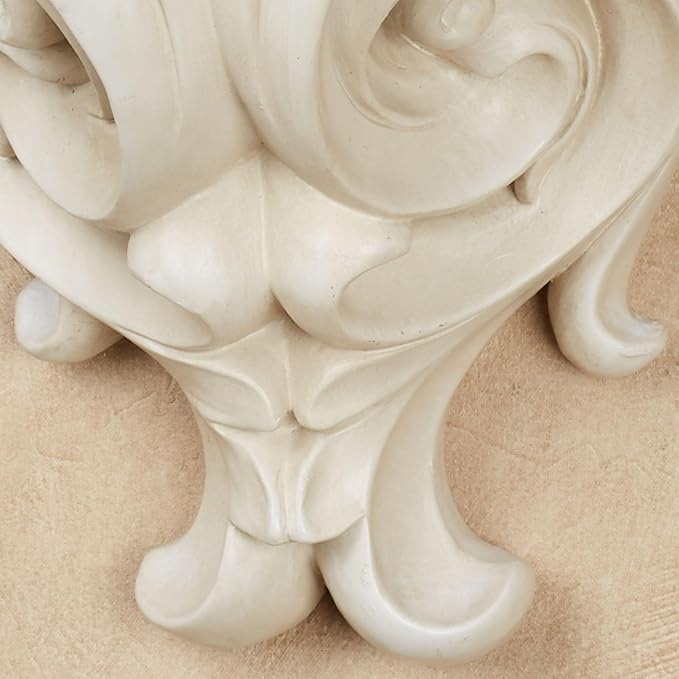 Touch of Class Clareville Antique White Acanthus Leaf Wall Shelf | Victorian Style Decor