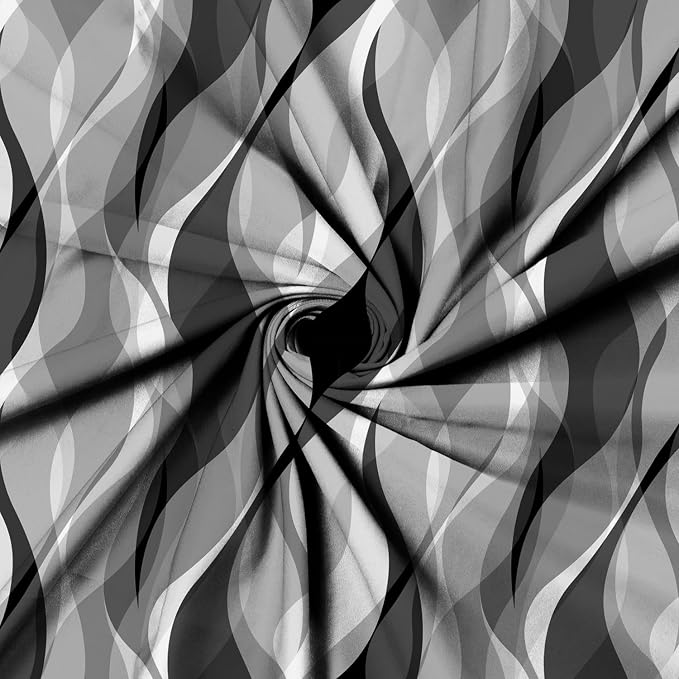 Grey Shower Curtains Black and White Modern Abstract Striped Bathroom Curtain Minimalist Geometric Polyester Shower Curtain Sets for Bathroom Extra Long 69x70 in with 12 Hooks