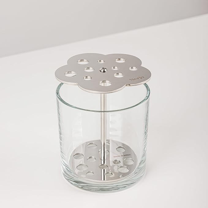 Ikebana Vase – Basic Flower, Stainless Steel Stand, Luxury Modern Decorative Vase for Home, Table Centerpiece, Office