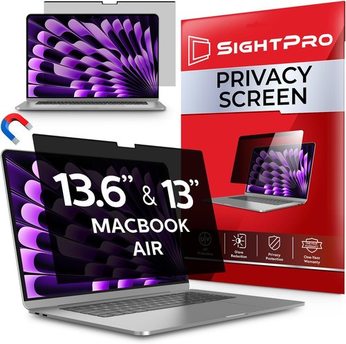 SightPro Magnetic Privacy Screen - Removable Laptop Privacy Filter for MacBook Air 13 & 13.6 Inch (2022-2026)