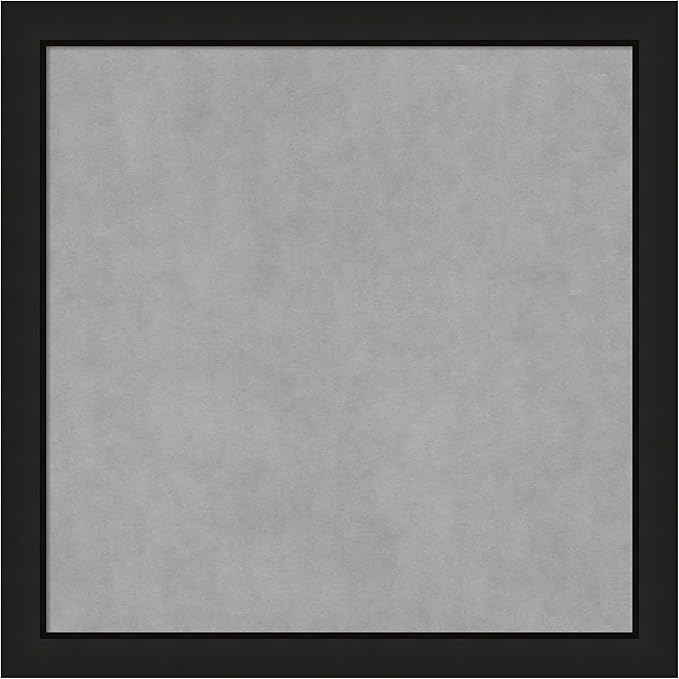Amanti Art Black Framed Magnetic Board 27x27 Medium Vision Board for use with Magnets, 100% Metal Sheet to Display Items as Office Decor or for Home Organization in mudroom, Kitchen or Kids Room