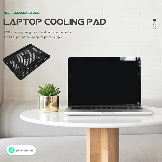 Gadpiparty Gaming Laptop Cooling Pad Laptop Stand for Desk with Quiet Fans Multipurpose Notebook Holder Compatible with Tablets for Home and Office Use