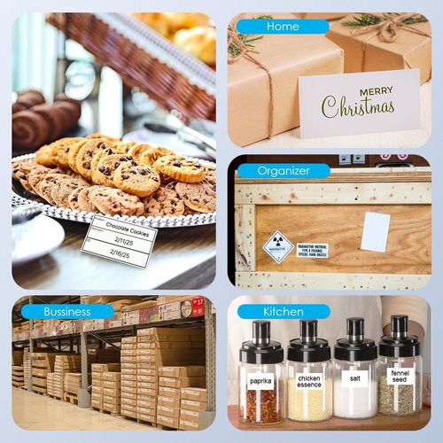 KNAON Thermal Sticker Labels - Waterproof & Oil-Proof Self-Adhesive | 2 Rolls (230 Labels Each) 1.97'' x 1.18''