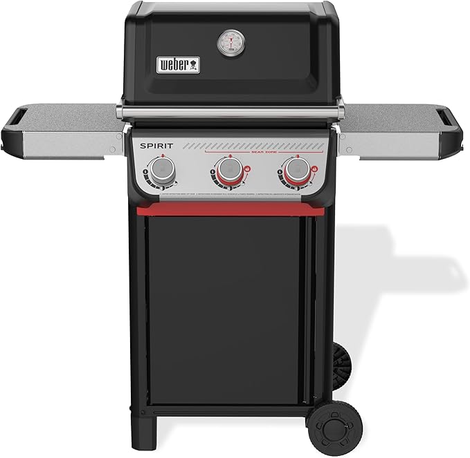 Weber Spirit E-325 Liquid Propane Gas Grill for Outdoor Cooking and BBQ, 3 Boost Burners, Black