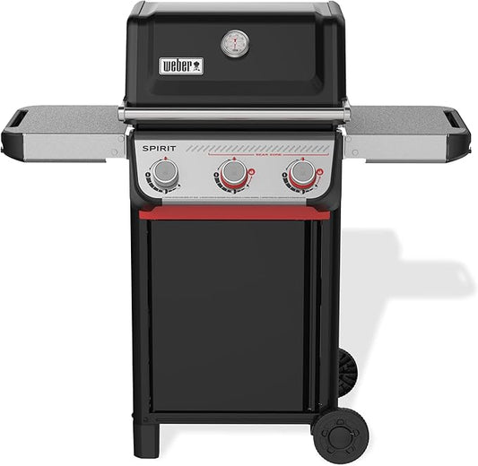 Weber Spirit E-325 Liquid Propane Gas Grill for Outdoor Cooking and BBQ, 3 Boost Burners, Black