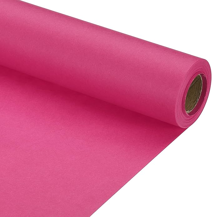 PATIKIL Wrapping Paper, 12" x 394"(33') 70 GSM Craft Paper Roll Kraft Packing Paper for Poster Bulletin Board, Gift Wrapping, Dark Pink