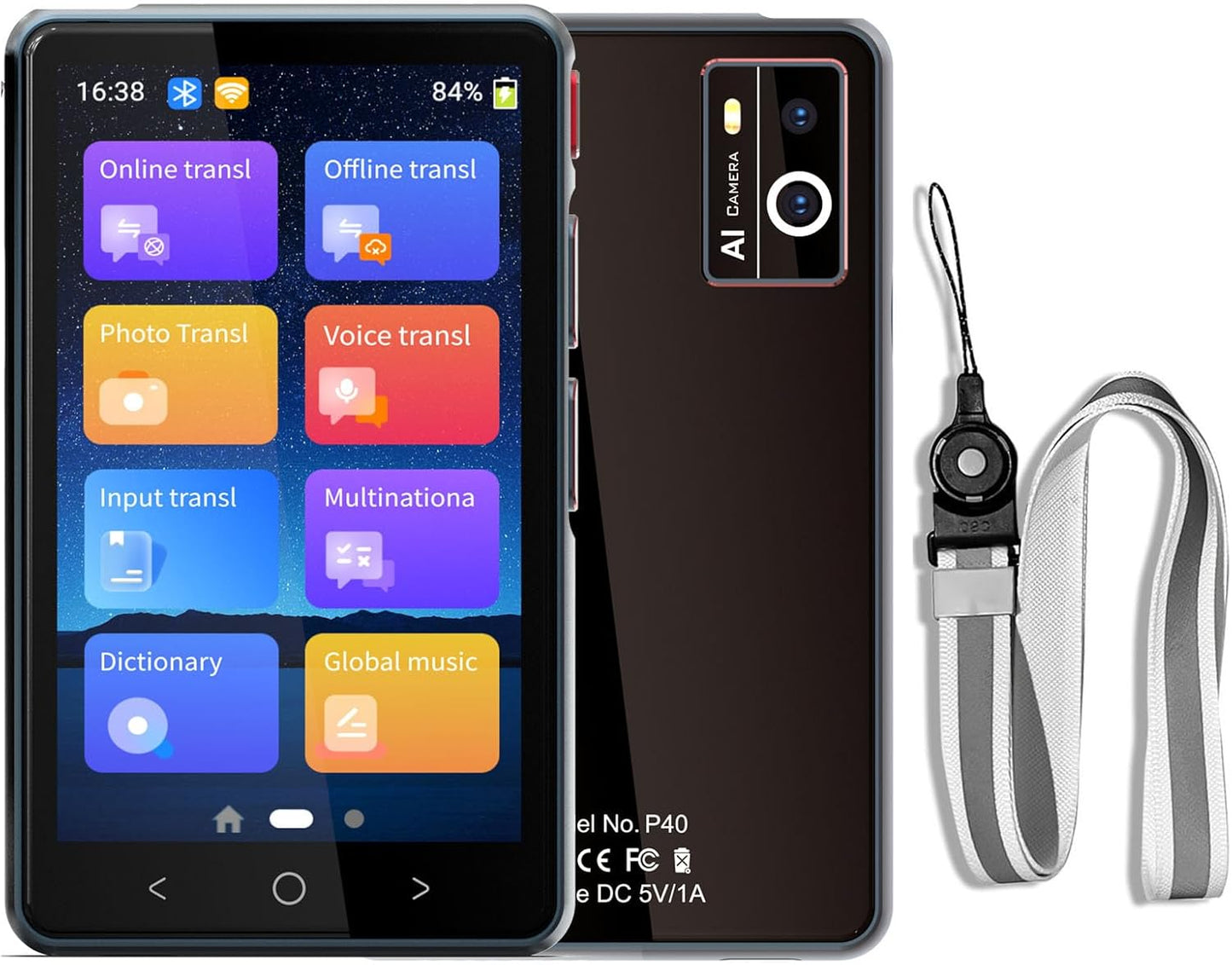 Skiennix Language Translator Device - Two-Way AI Voice Translation, 139+ Languages, 4" HD Offline/Photo Support