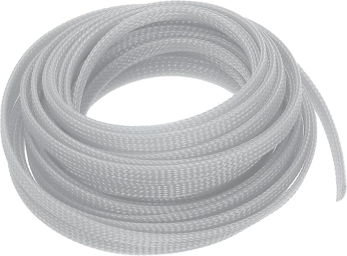 uxcell PET Expandable Sleeving 20ft 1/4" Gray Cable Management Sleeve Cord Organizer for Wrap Protect Cable