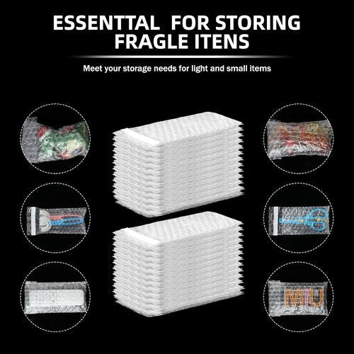 Frienda 300 Pcs Clear Bubble Cushion Bags - Double Wall Shockproof Packing Pouches (3" X 5")
