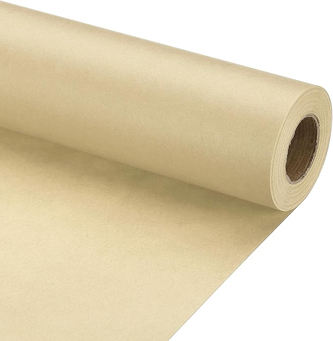 PATIKIL Wrapping Paper, 12" x 500"(42') 70 GSM Craft Paper Roll Kraft Packing Paper for Poster Bulletin Board, Gift Wrapping, Brown