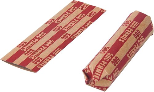 L LIKED Coin Wrappers - Flat Striped Design for Pennies | Pack of 1000 Wrappers