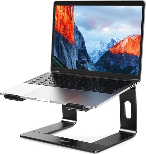 BESIGN LS03 Laptop Stand - Ergonomic Detachable Riser Holder for 10-15.6" Laptops | Black Finish