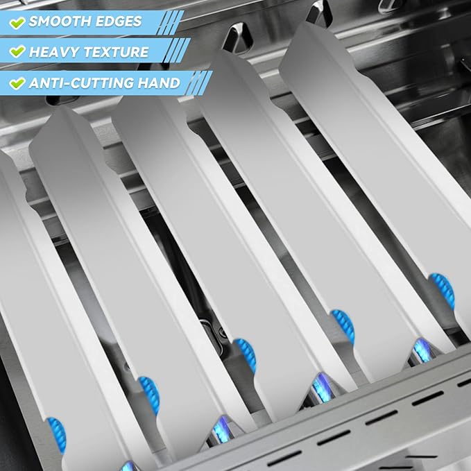 17" Flavorizer Bars for Weber Genesis II Grill Parts GS4 Genesis II/II LX 300 Series Genesis II E-310 E-315 E-335 LX E-340 Heat Plates Replacements for 66795 Stainless Steel Flavor Bars, 5 Pack