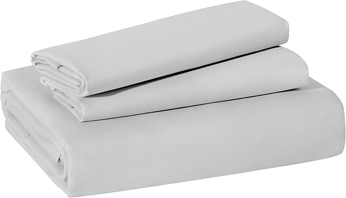 Bedsure Duvet Cover California King Size - Soft Double Brushed Bedding Set for Kids & Adults, Zipper Closure, 3 Pieces, Includes 1 Duvet Cover (104"x98") & 2 Pillow Shams, NO Comforter, Silver Grey
