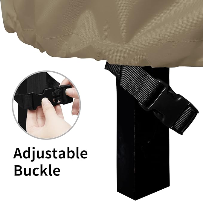 Easy-Going Outdoor Fire Pit Cover Rectangle 42L x24W x24 H, Durable Outdoor Gas Firepit Cover, Waterproof and Weatherproof Cover for Fire Pit, Camel
