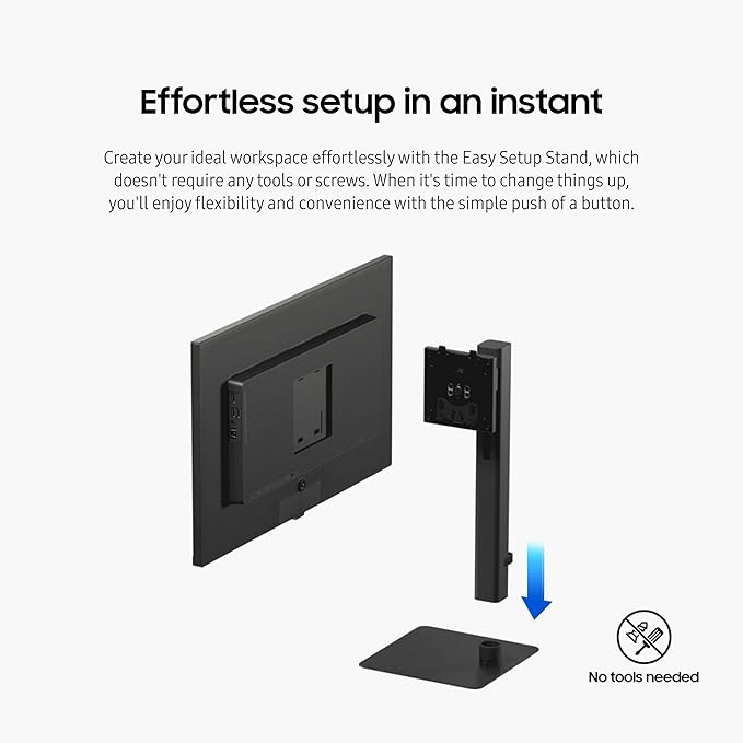 SAMSUNG 24" ViewFinity S6 (S60UD) Series QHD High Resolution Computer Monitor, 100Hz, HDR10, USB-C, Built-In LAN Port, Daisy Chain Support, Easy Setup, Height Adjustable Stand, LS24D606UANXZA, 2024
