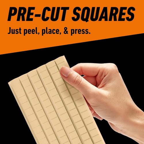 Gorilla Mounting Putty - Non-Toxic Removable & Repositionable Wall Putty | Natural Tan, 168 Pre-Cut Squares (Pack of 2)