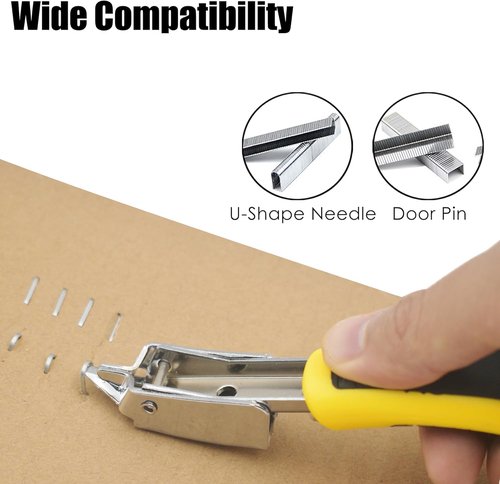 Regine Switzerland Heavy Duty Staple Remover - Double Pronged Upholstery Tool for Furniture & Carpet (Black Handle)