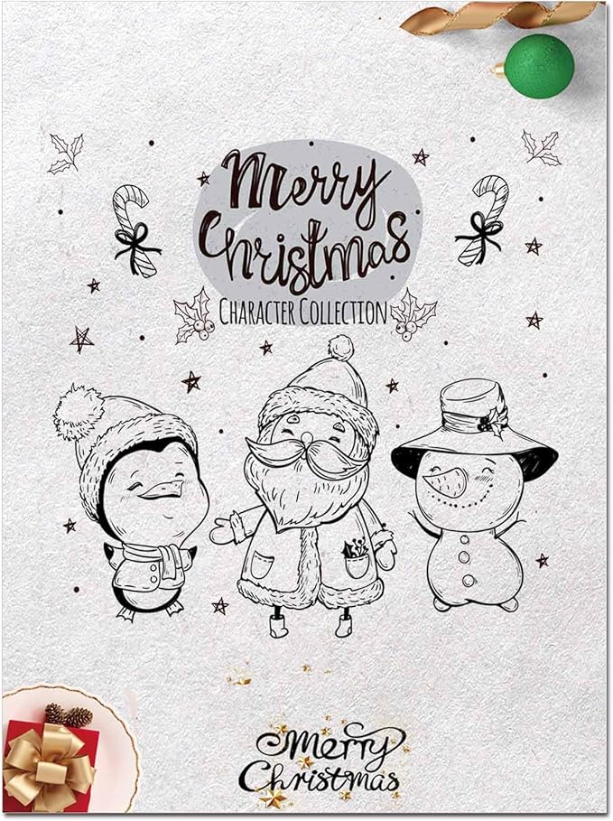 DUGUTUL Thick Christmas Stationery Paper, Holiday Letters, Printer Paper, 48 Sheets, 8.5 x 11 Inch (J-1)
