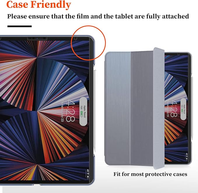 Upgraded 360° iPad Pro 12.9 inch Privacy Screen Protector (Landscape+Portrait Privacy), Magnetic Removable 4-Way Anti Spy Screen Film for Apple iPad Pro 12.9" 6th 5th 4th 3rd Generation 2022 2021 2020